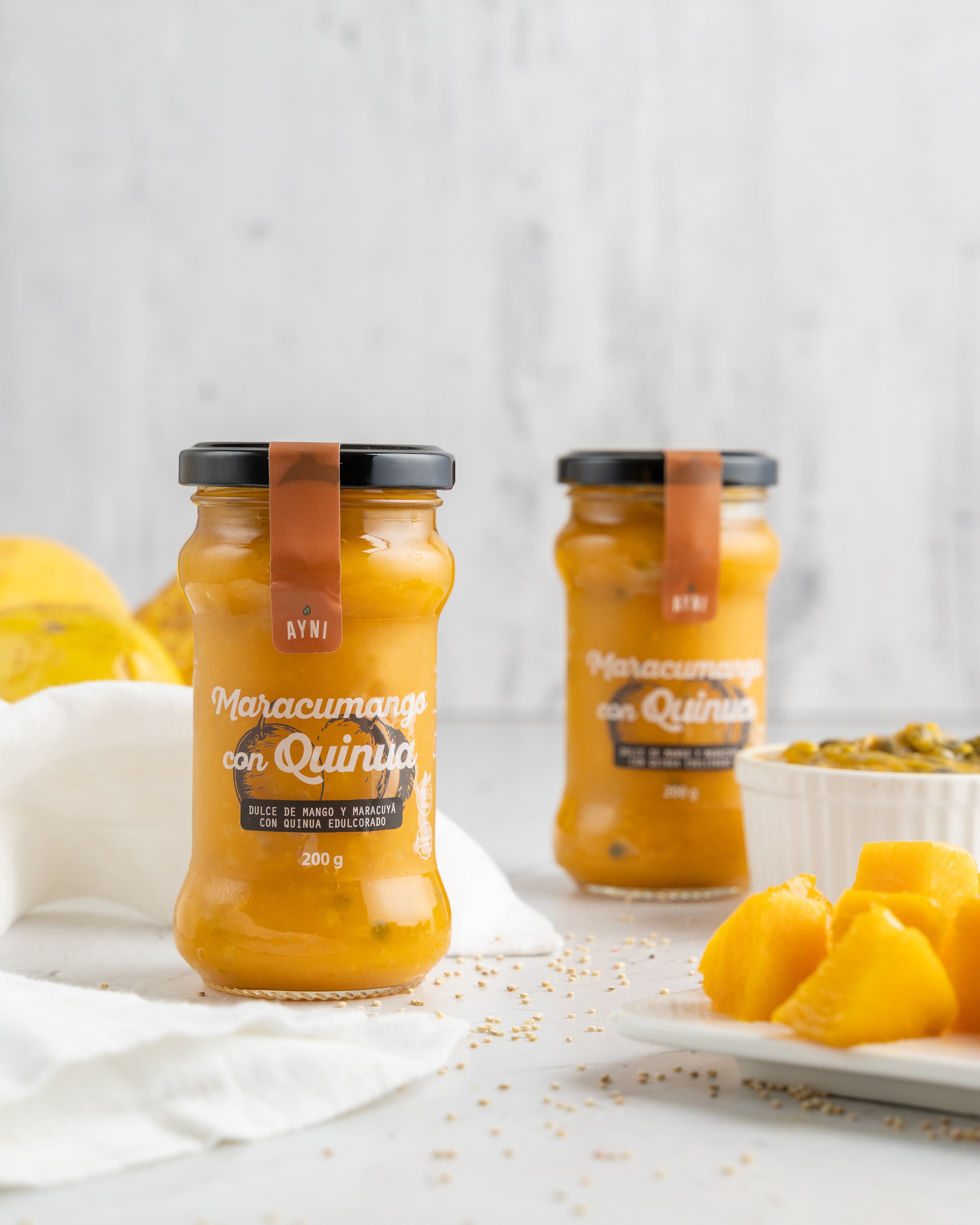 Maracuya y mango frescos